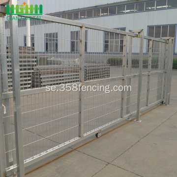 PVC-belagda galvaniserade svetsade glidande portar Fence Gate